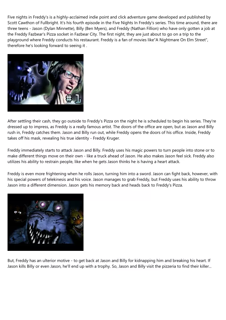 five nights in freddy s is a highly acclaimed