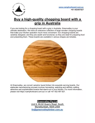 Buy a high-quality chopping board with a grip in Australia