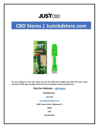 CBD Stores | Justcbdstore.com