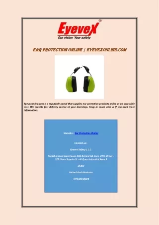 ear protection online eyevexonline
