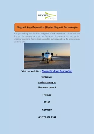 Magnetic Bead SeparationMagnetic Bead Separation | Dexter Magnetic Technologies