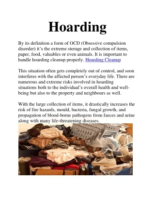 Hoarding Cleanup