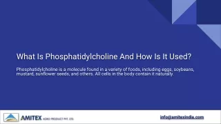 What Is Phosphatidylcholine And How Is It Used?