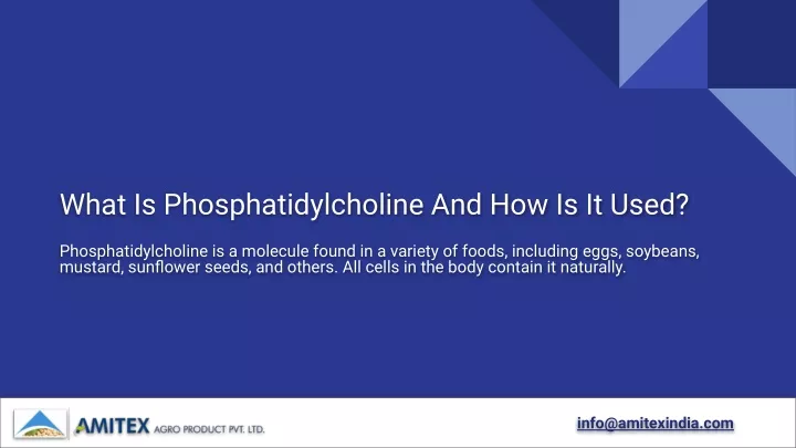 what is phosphatidylcholine and how is it used