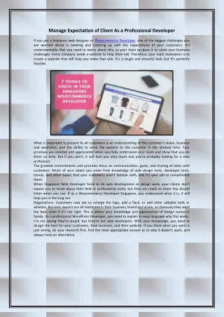 manage expectation of client as a professional