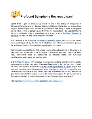Profound Symphony Reviews Jigani - pdf