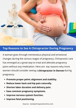 Top Reasons to See A Chiropractor During Pregnancy
