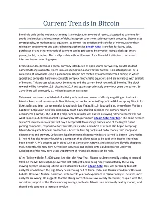current trends in bitcoin