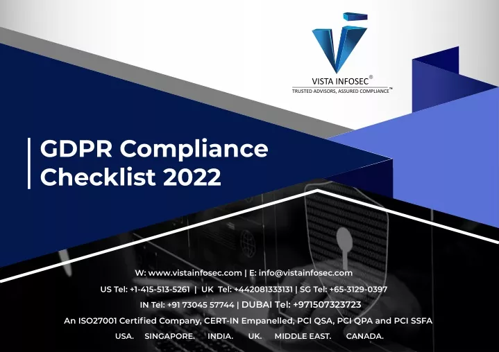 gdpr compliance checklist 2022