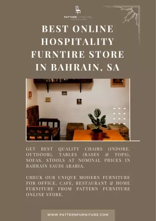 Best Online Hospitality Furniture Store in Bahrain, SA