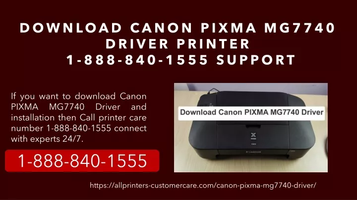 download canon pixma mg7740 driver printer 1 888 840 1555 support