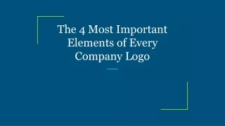 the 4 most important elements of every company logo