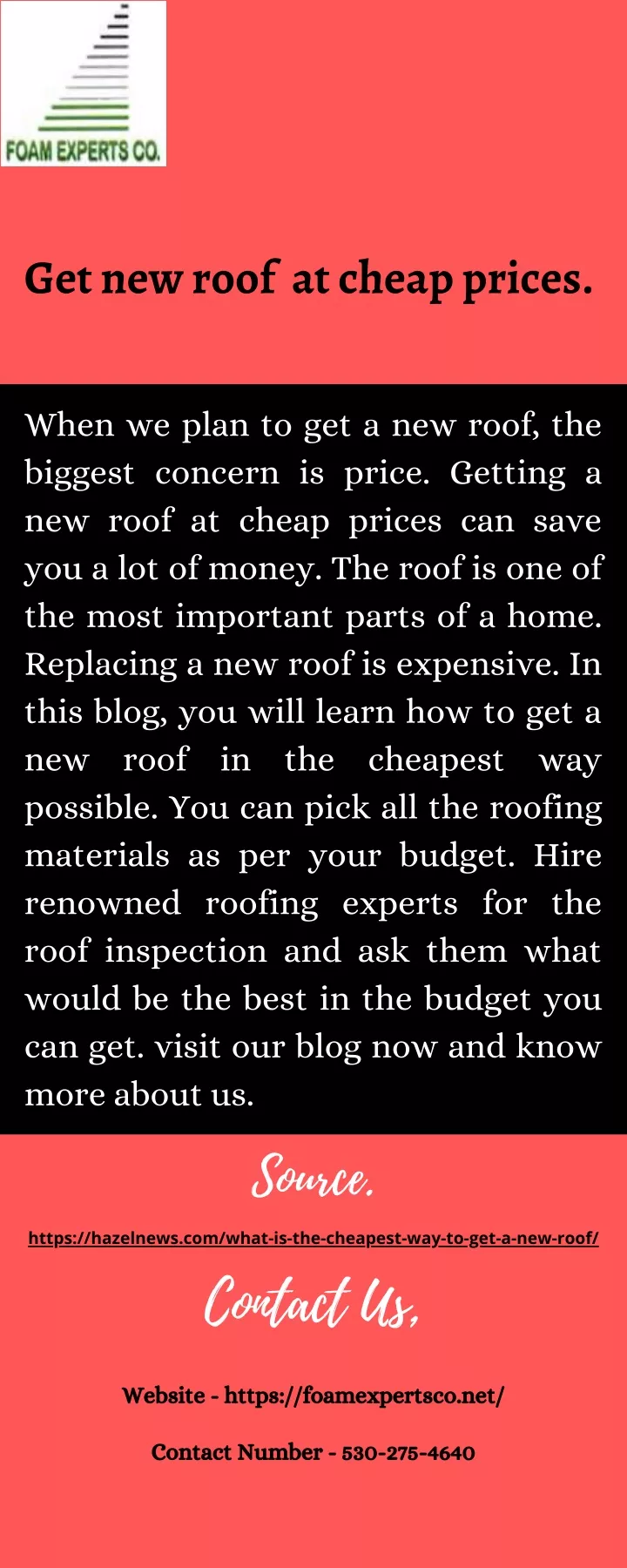 get new roof at cheap prices