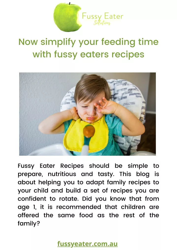 now simplify your feeding time with fussy eaters