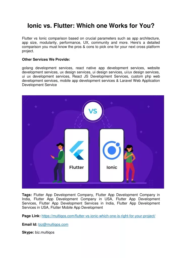 ionic vs flutter which one works for you flutter