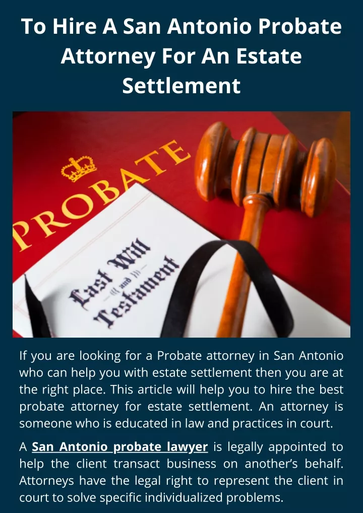 to hire a san antonio probate attorney