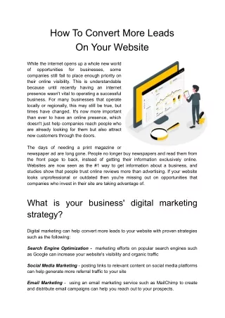 How To Convert More Leads On Your Website