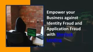 Application Fraud Prevention |Antifraud Solutions | Sherlock Lending