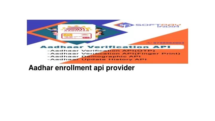 aadhar enrollment api provider