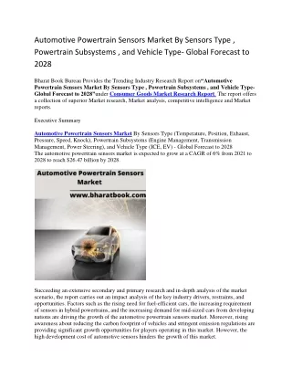 automotive powertrain sensors market by sensors