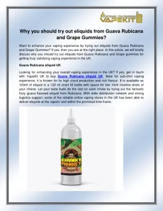 why you should try out eliquids from guava