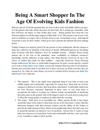being a smart shopper in the age of evolving kids