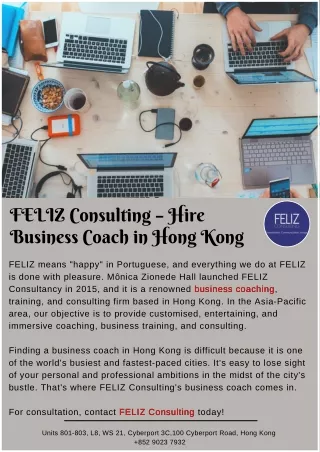 FELIZ Consulting – Hire Business Coach in Hong Kong