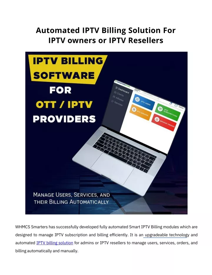 automated iptv billing solution for iptv owners