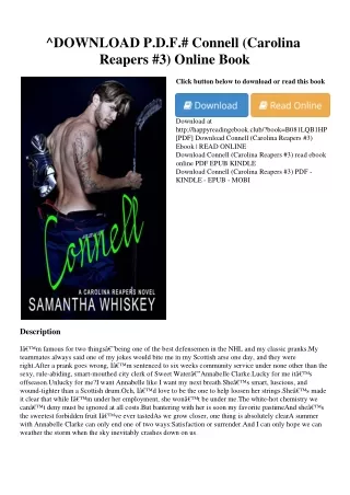^DOWNLOAD P.D.F.# Connell (Carolina Reapers #3) Online Book
