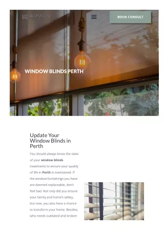 Window blinds perth
