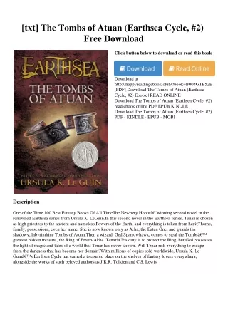 [txt] The Tombs of Atuan (Earthsea Cycle  #2) Free Download
