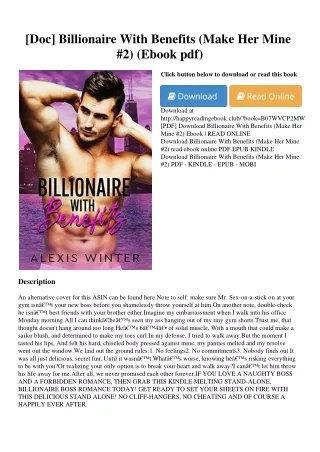 [Doc] Billionaire With Benefits (Make Her Mine #2) (Ebook pdf)