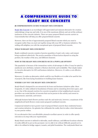 a a comprehensive comprehensive guide ready ready