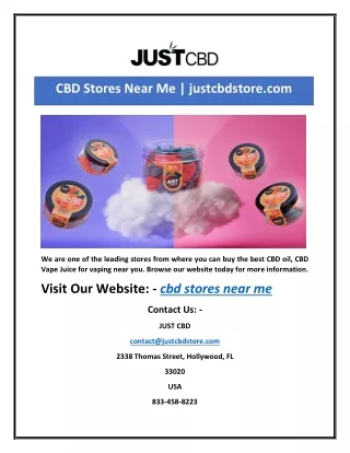 CBD Stores Near Me | justcbdstore.com