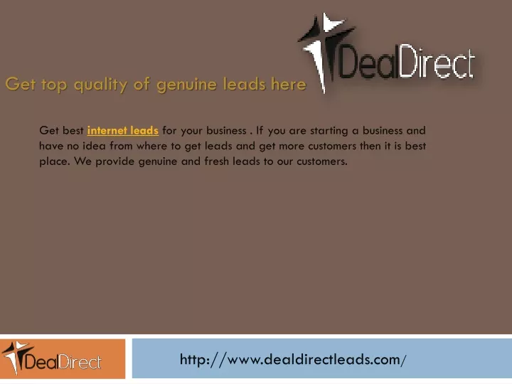 get top quality of genuine leads here