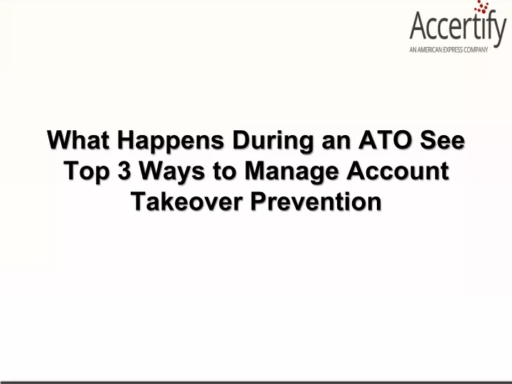 what happens during an ato see top 3 ways