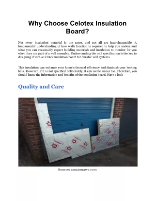 why choose celotex insulation board