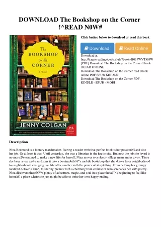 DOWNLOAD The Bookshop on the Corner !^READ N0W#