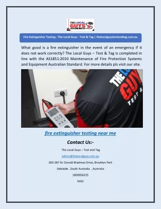 fire extinguisher testing the local guys test