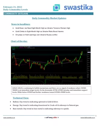 february 21 2022 daily commodity levels