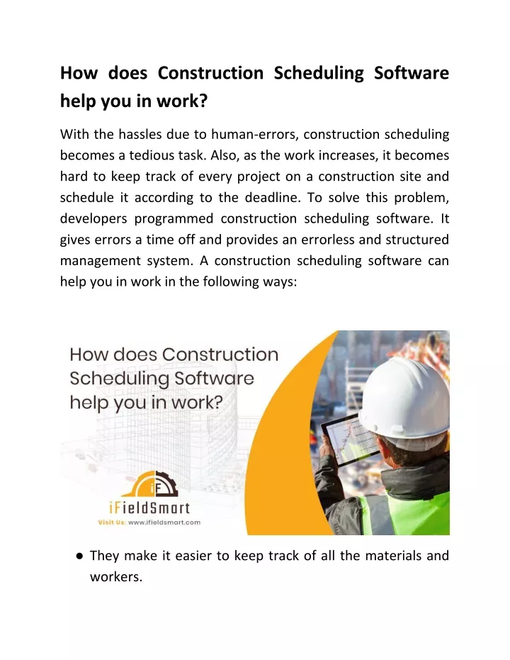 how does construction scheduling software help