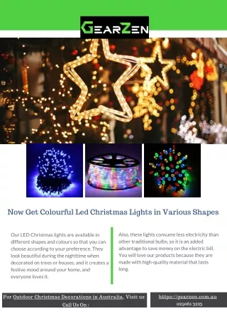 Now Get Colourful Led Christmas Lights in Various Shapes