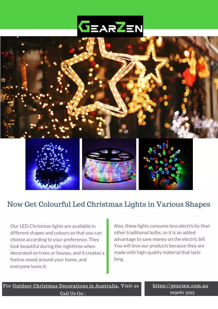 now get colourful led christmas lights in various