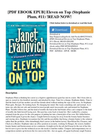 [PDF EBOOK EPUB] Eleven on Top (Stephanie Plum  #11) !READ NOW!