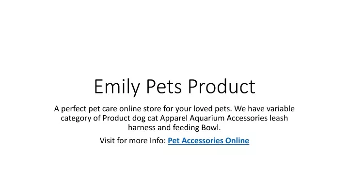 emily pets product