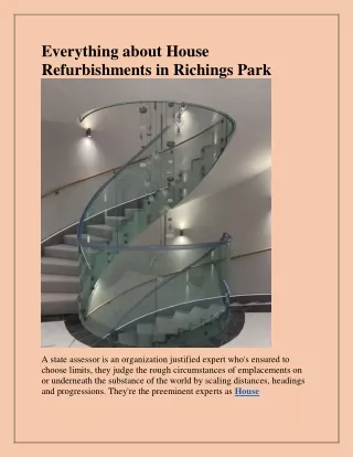 everything about house refurbishments in richings