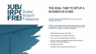 the ideal time to setup a business in dubai