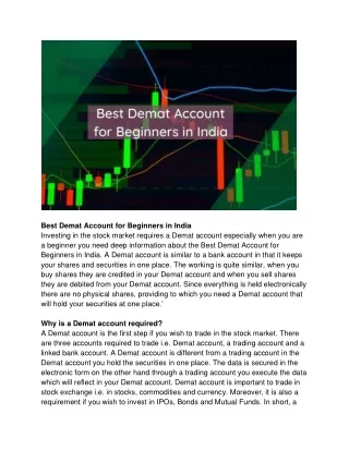 Best Demat Account for Beginners in India 2022
