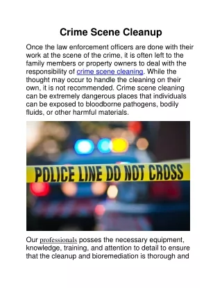 Crime Scene Cleanup (2)