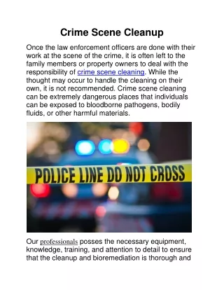 crime scene cleanup